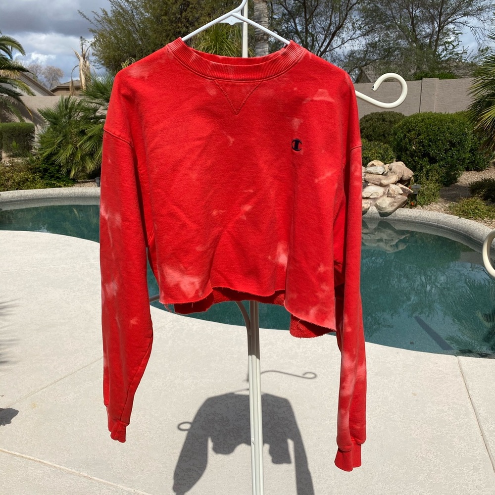 champion bleach dyed crew neck
